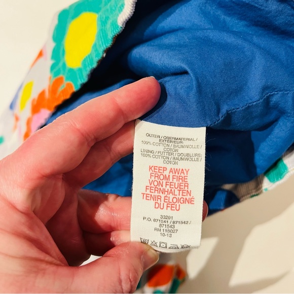 Mini Boden 3-4 corduroy pinnie dress retro floral - Picture 6 of 7